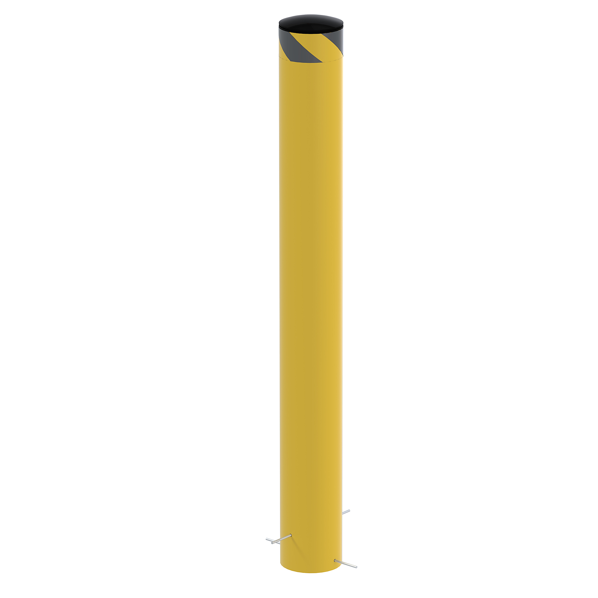 Vestil Pour-In-Place Bollard - 48in. x 6.5in., 58.5in. Height, Steel, Safety Yellow, Model# BOLPP-48-6.5